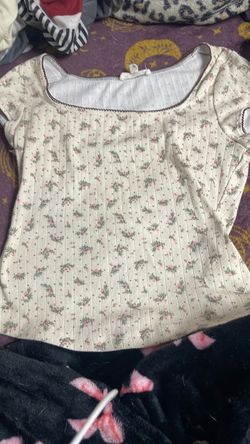 Beige floral shirt