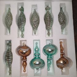 Balsam Hill Winter Frost Glass Ornaments 