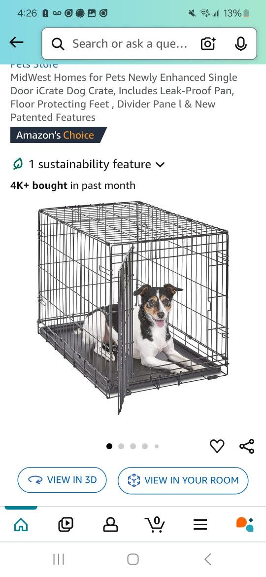 Brand new medium size dog cage/crate, box banged up but cage brand new