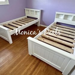 2 Twin Solid Wood Bed Frames $540