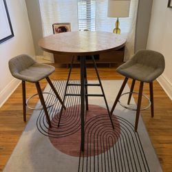  Bar Stool Set - 1 Table & 2 chairs 