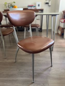 Authentic 1950s Vintage Chrome Diner Chairs - Set of 4