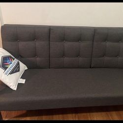 Dark Gray Couch Perfect For Small Apartments!