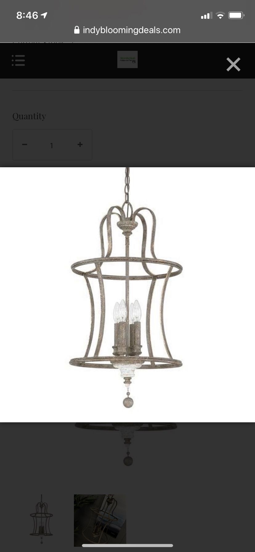 Austin Allen Zoe 4 Light Chandelier –French Antique