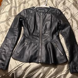 Women’s Guess Leather Jacket Size Xs