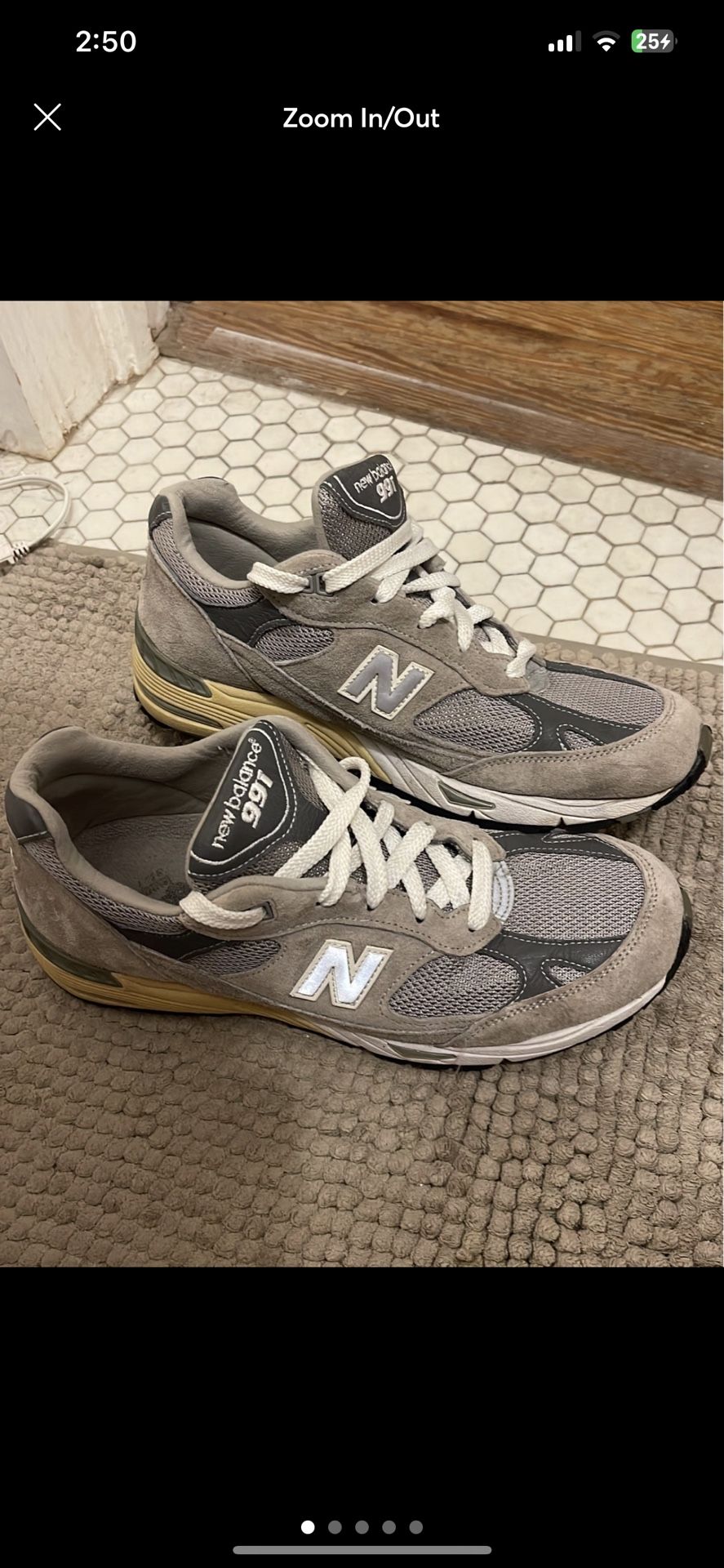 Women's New Balance 991 Grey Suede W991GR Running Shoes Size US 9.5