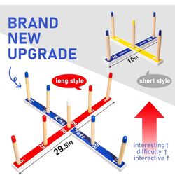 EVERICH TOY Indoor Outdoor Toys Games Upgraded Large Wooden Ring Toss Game Yard Games for Kids