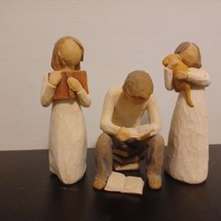 3  Willow Tree Figures 