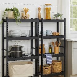 Heavy-duty kitchen and garage shelving unit, 4-tier metal shelves. 55*32*16 inches.