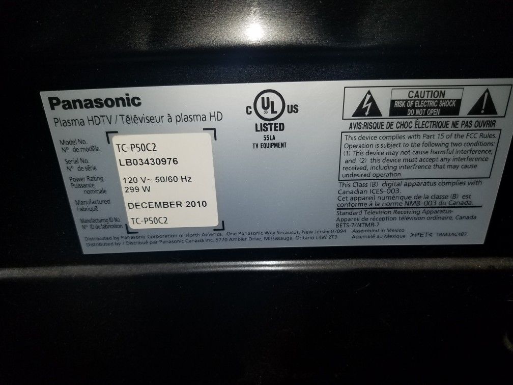 Panasonic 50 Inch TV