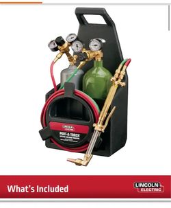 Lincoln. Port-A-Torch Kit with Oxygen and Acetylene Tanks for Cutting Welding and Brazing