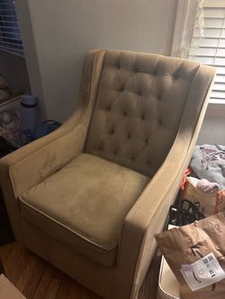 Brown rocking chair