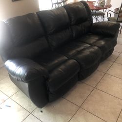 Black Reclining Sofa