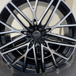 22x9 MOTIV WHEELS 5 Lug WITH NEW TIRES 285/45R22 FITS   Chrysler 300  •	Dodge Charger, Magnum, Challenger  •	Chevrolet Impala  •	Chevrolet Equinox  •	