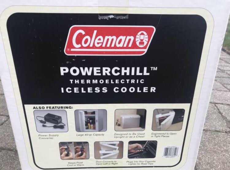 NEW Coleman PowerChill Thermoelectric Cooler with Power Adapter 
