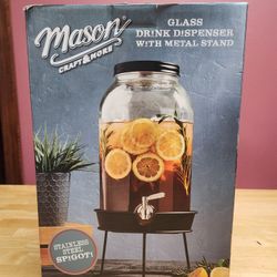 Mason Glass Drink Dispenser 