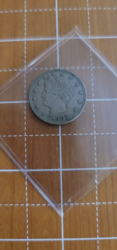 1883 No "Cents" Variant Liberty V Nickel 