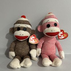 Ty Beanie Baby Sock Monkeys 