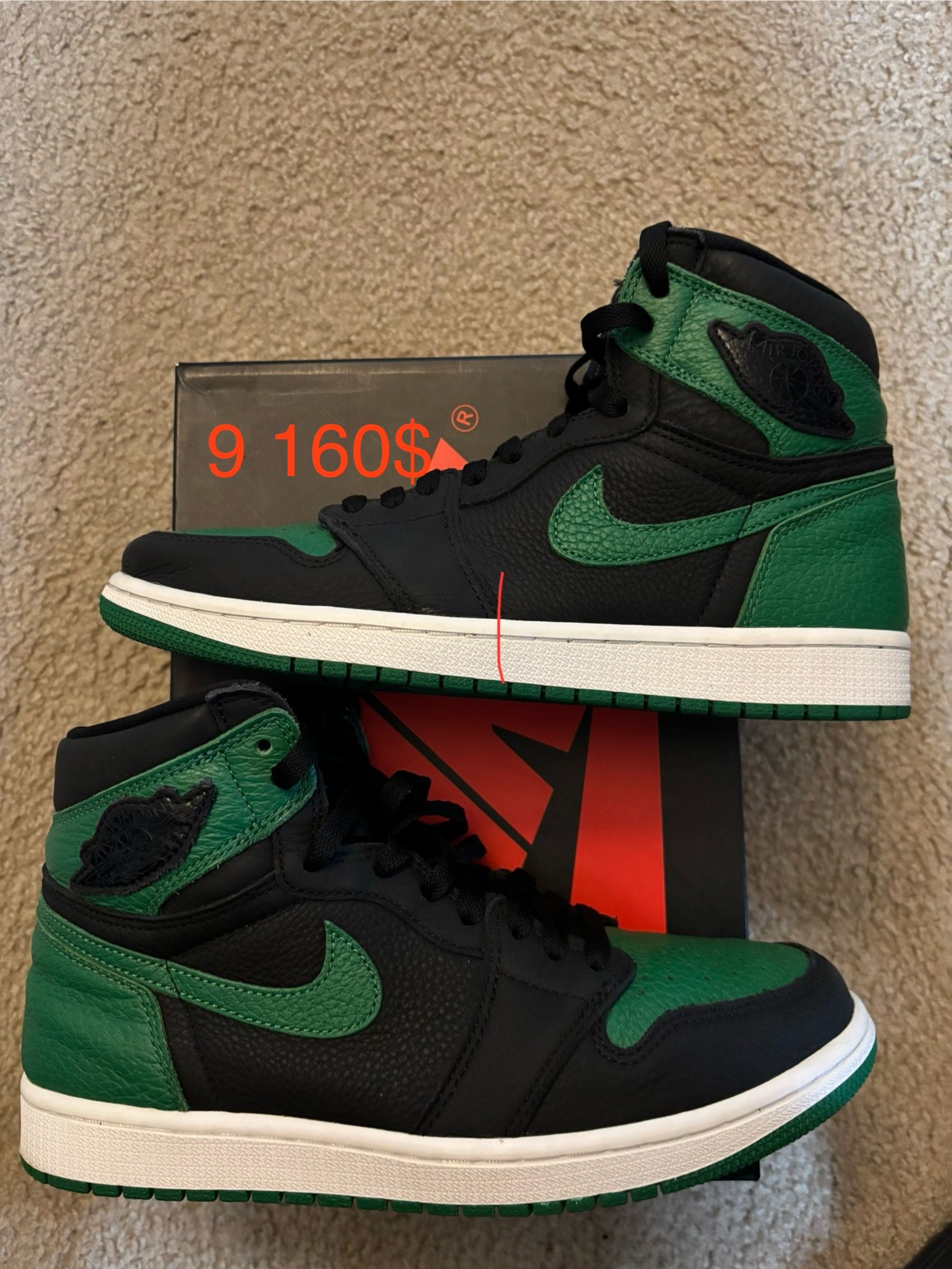 Jordan 1 Pine Green 2.0 9