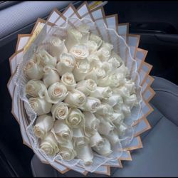 WHITE ROSES BOUQUET