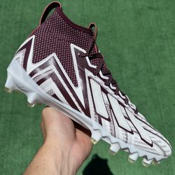 ADIDAS FREAK 23 MID “WHITE / MAROON” FOOTBALL CLEATS (Size 11.5, Men’s)
