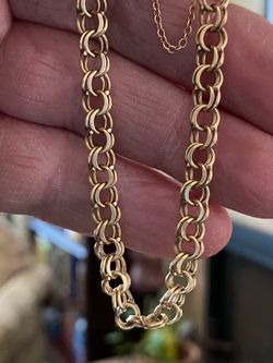 14K Gold Double Link Bracelet