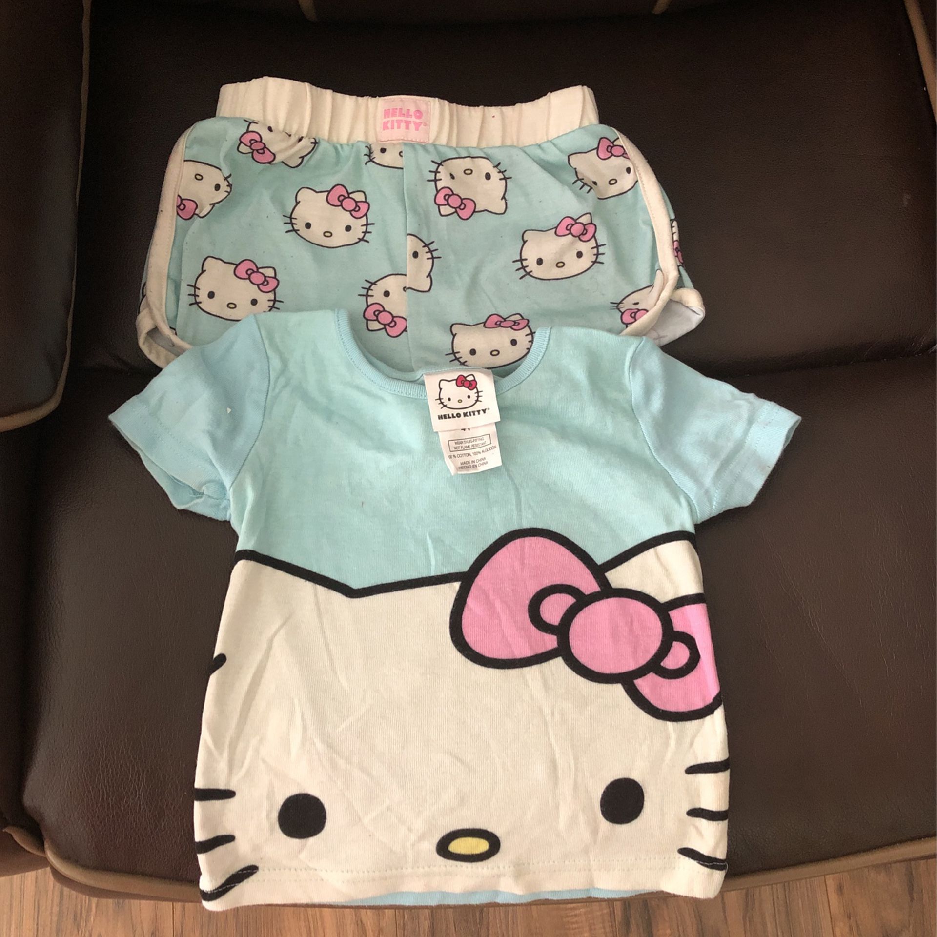 Used Girl Hello Kitty Pajama Set
