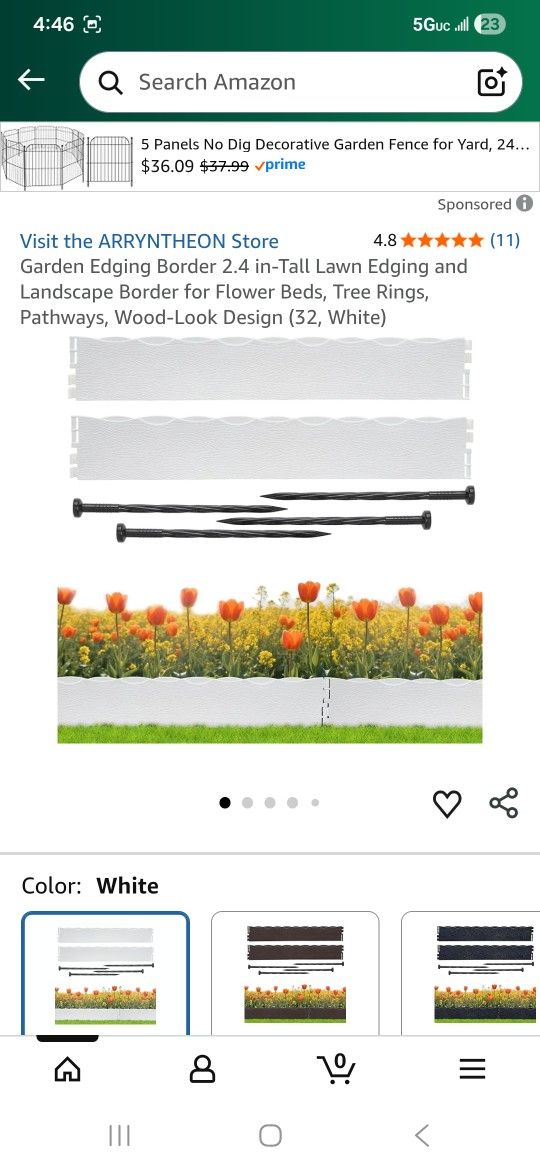 Garden Edging Border 2.4 in-Tall Lawn Edging and Landscape Border for Flower Beds, Tree Rings, Pathways, Wood-Look Design (32, White)
BIX LITTLE BIT D