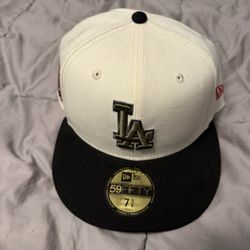 LA Dodgers Hat - 50th anniversary Crème