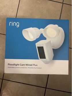 NEW Ring Floodlight Cam Wired Plus Security Camera Sealed Box