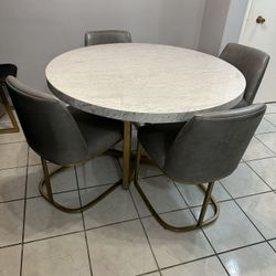 Torano marble round dining cheap table