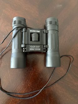 HUMVEE 12x25 DCF Compact Rubber Coated Binoculars - Black