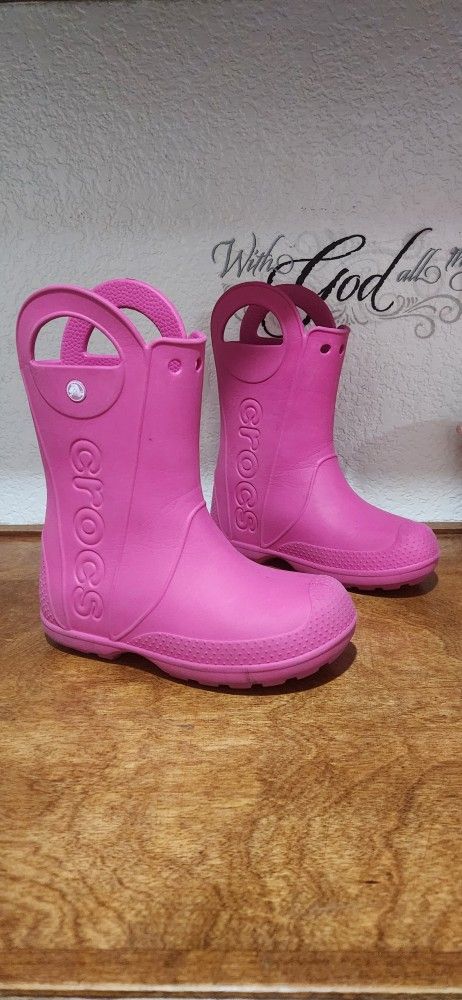 Crocs Rain Boots Size 2Y