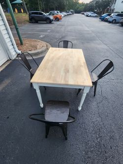 farmhouse style dining set table and chairs