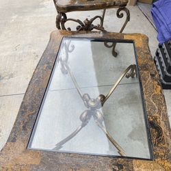 Glass Coffee Table + Matching Side Table