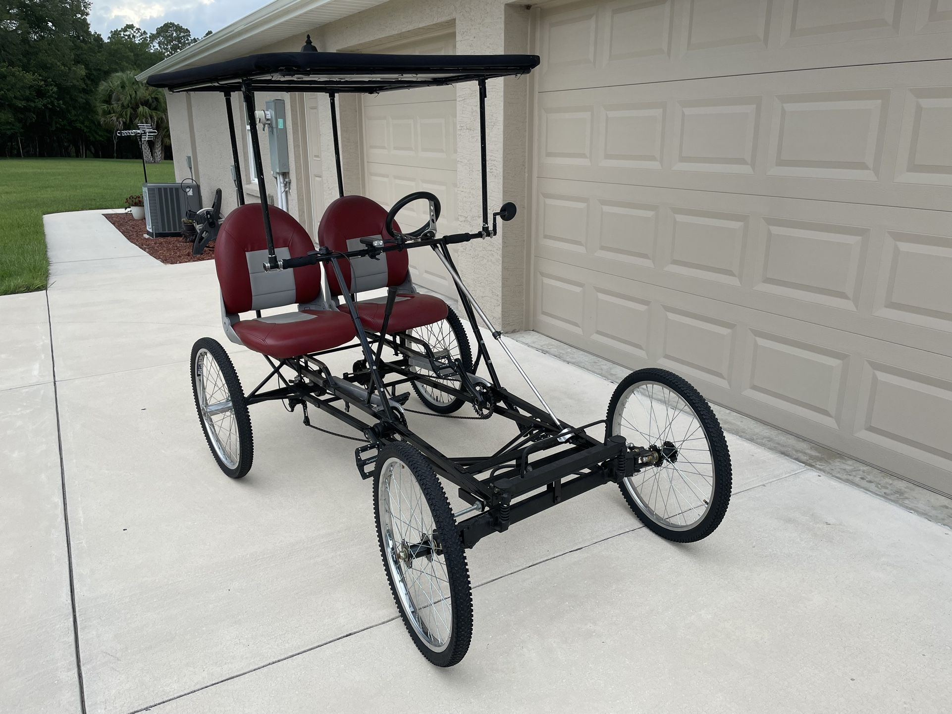 Quadracycle Tandem 2 Person 4 Wheel Bike