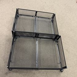 2 Foldable Under Bed Storage with Wheels Space-saving