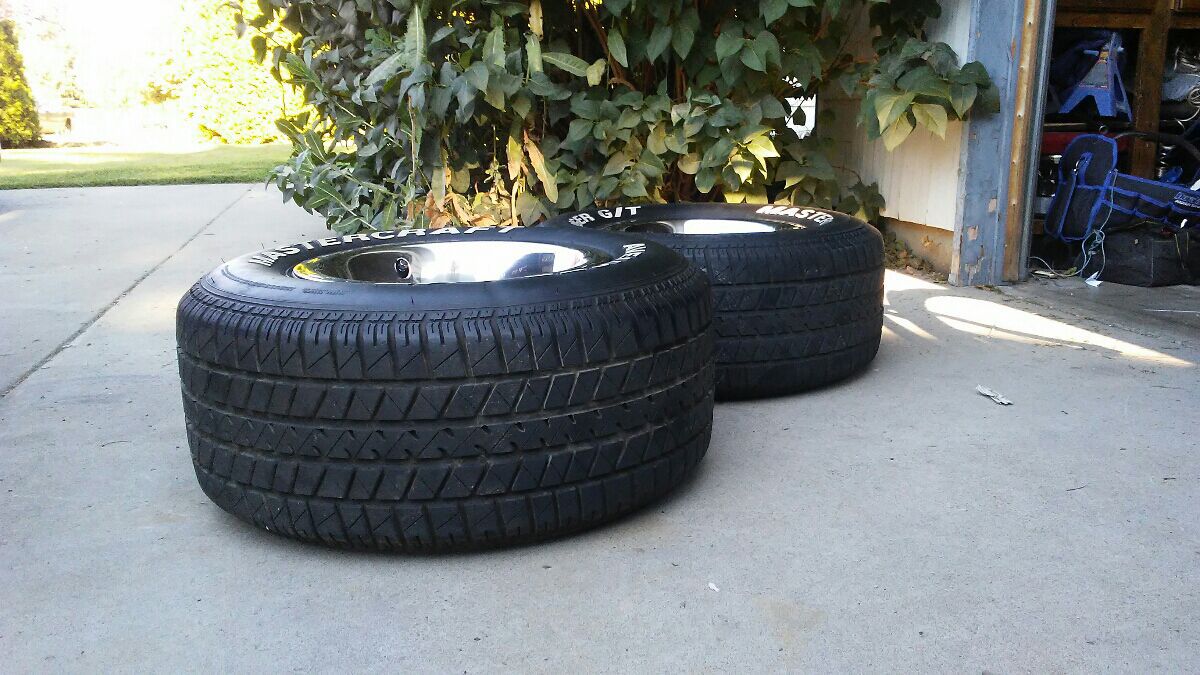 15x10 15x8 gmc/ Chevy 5x5 truck rally wheels with 275/60/15 tires for ...