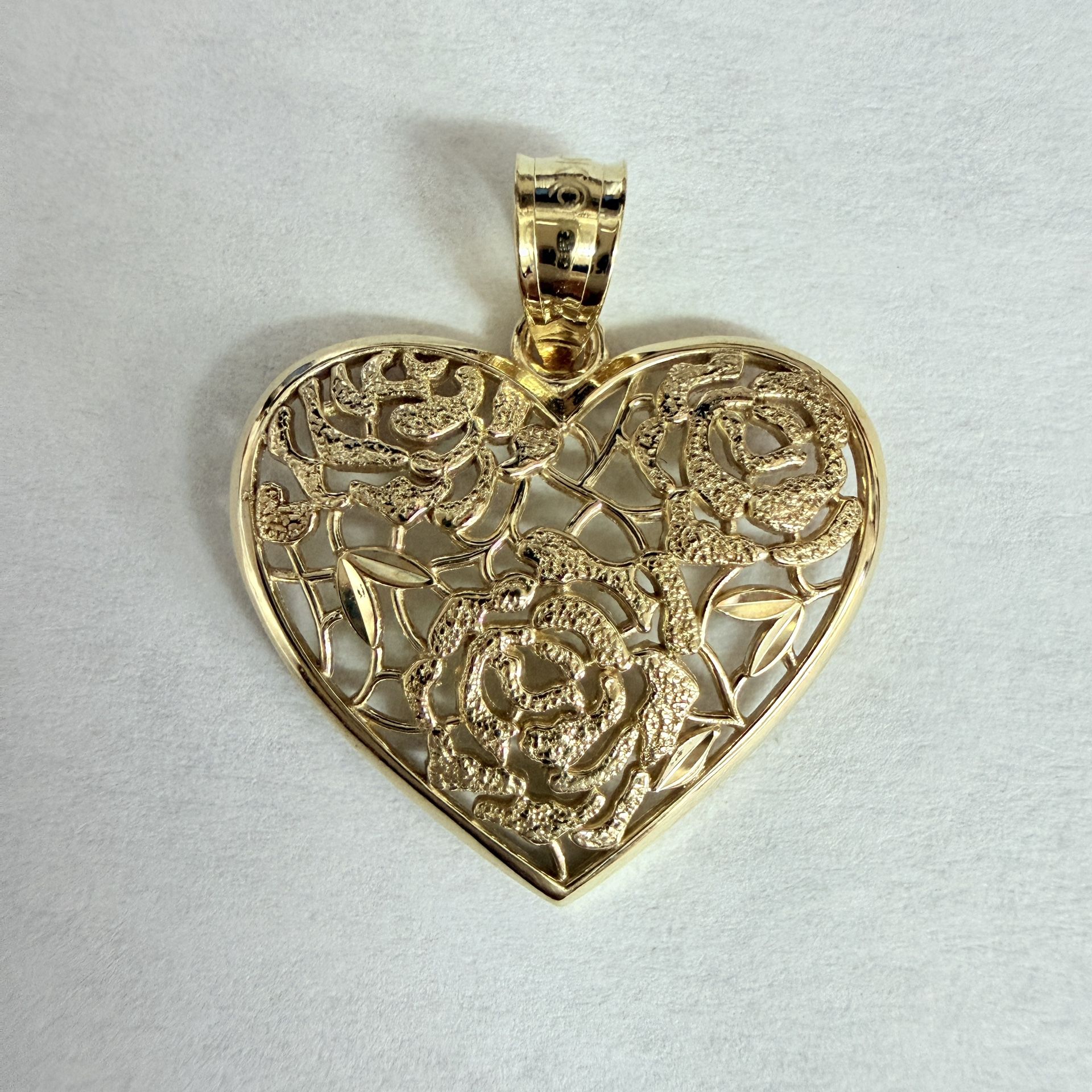 10K Gold Heart Charm