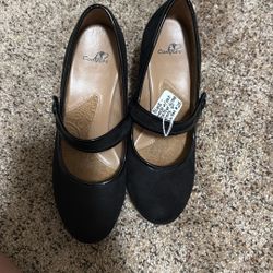 Black Suede Like Mary Jane Heels