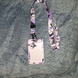 Kuromi Badge/lanyard