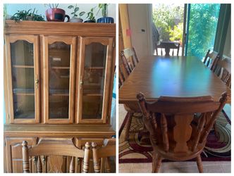 Solid Wood Dining & Curio Cabinet