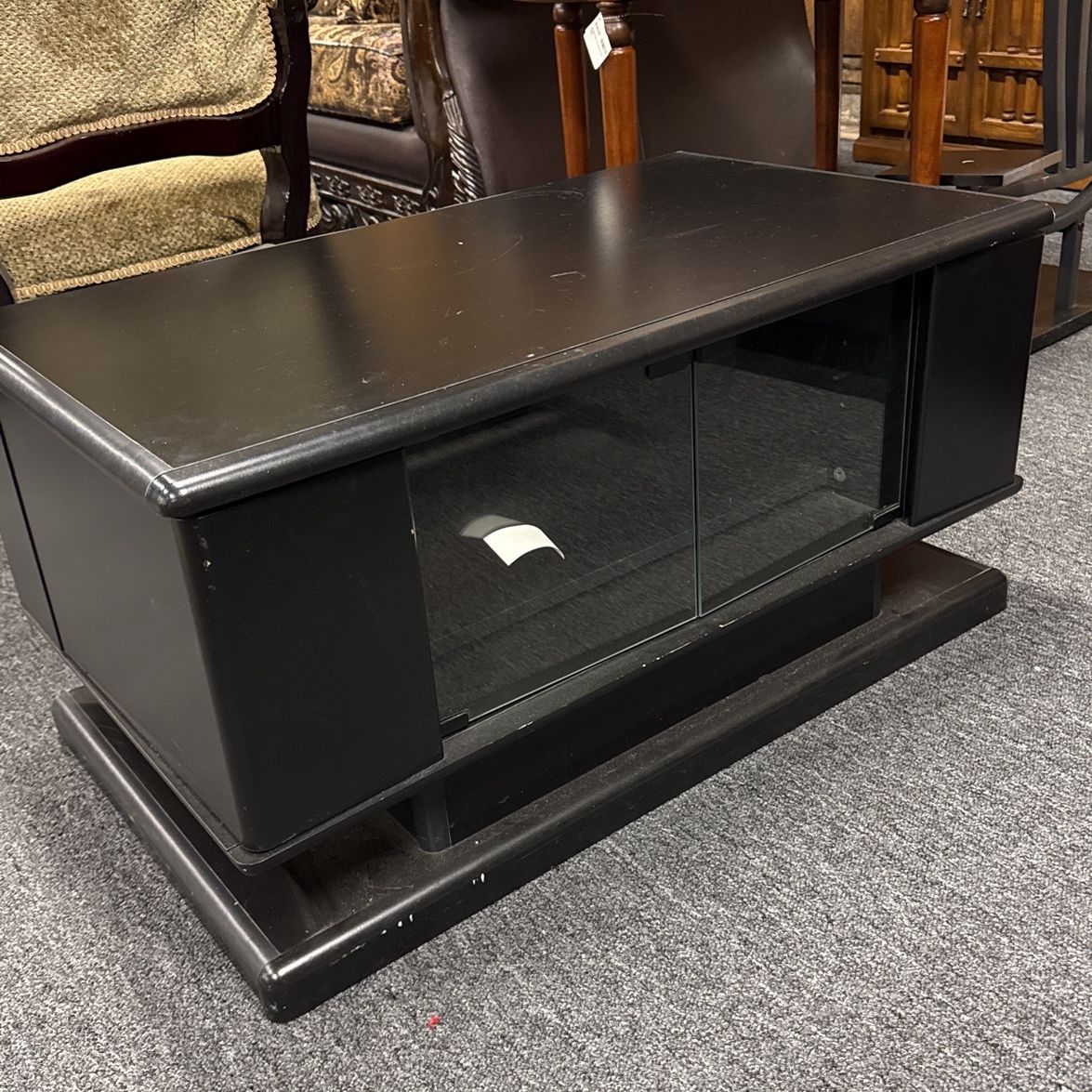 Black Console TV Stand, It Swivels