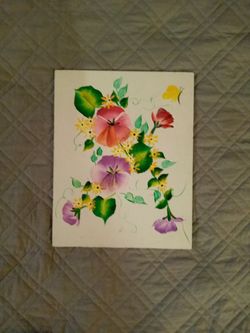 Hand Painted Floral Design 
