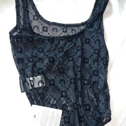 Marine Serre Mesh Bodysuit