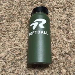 Green Hydro flask Softball Water Bottle 