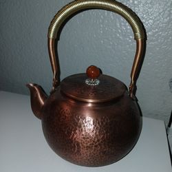 Hammered Copper Tea Kettle 