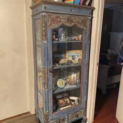 Vintage Solid Wood Display Dresser