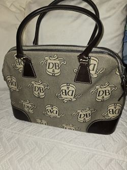 Leather Trim Brown Dooney And Bourke Bag