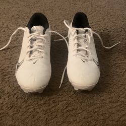 Size 10 White And Black Nike Vapor Cleats 